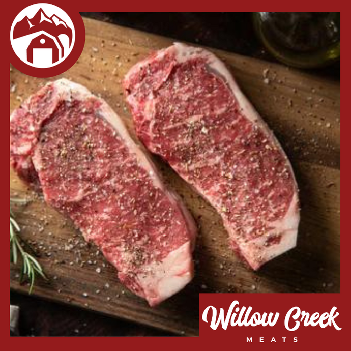 Grain Finished New York Strip Willow Creek Meats